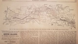 March 5 1864 Libby Prison Escape Harper ' s Weekly Newspaper Civil War Battle Map 3