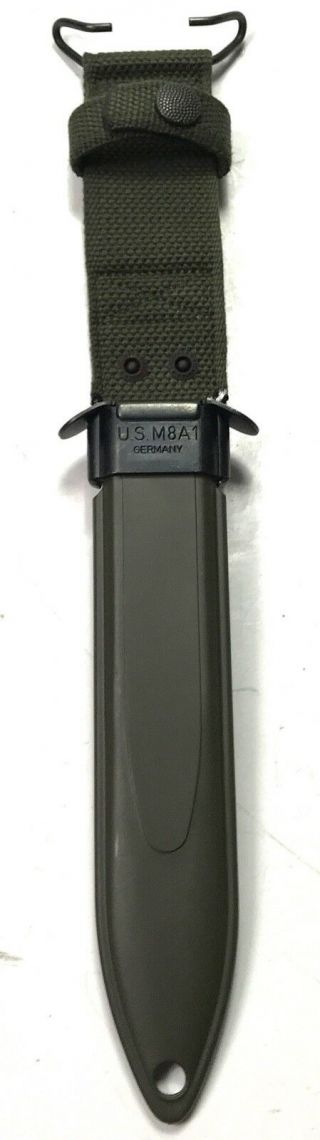 Vietnam War Us Army M8a1 Fighting Knife Carry Scabbard - Made In Germany