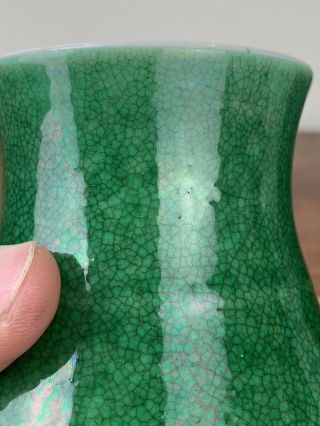 antique chinese green glazed vase 4