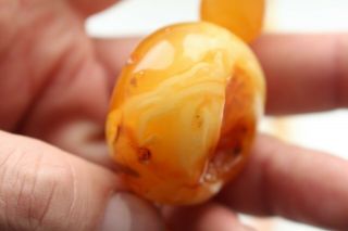100 Natural Antique Butterscotch Egg Yolk Baltic Amber Bead Necklace 133g 8