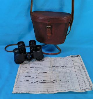 Ww 2,  Uk (lend Lease Contract) M6 6x30 Power Binoculars With Case And Papers