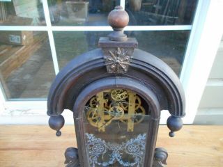 Antique Waterbury 8 Day Teardrop Kitchen Parlor Table Shelf Mantle Clock 2