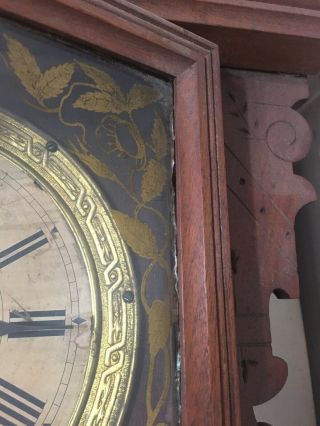 Rare Antique Seth Thomas Eclipse Parlor Clock Hanging Wall Model 10