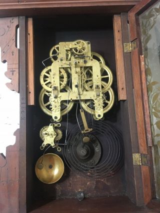 Rare Antique Seth Thomas Eclipse Parlor Clock Hanging Wall Model 12