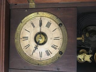 Rare Antique Seth Thomas Eclipse Parlor Clock Hanging Wall Model 7