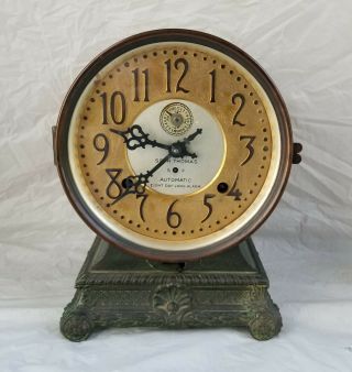 Seth Thomas Antique 8 - Day Mantle Automatic Mantle Clock 1920 S