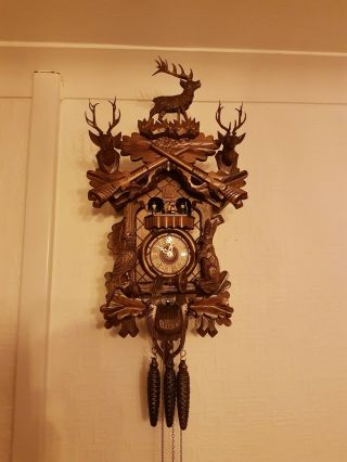 Stunning Black Forest Musical Cuckoo Clock - Switch Off / Servised/very