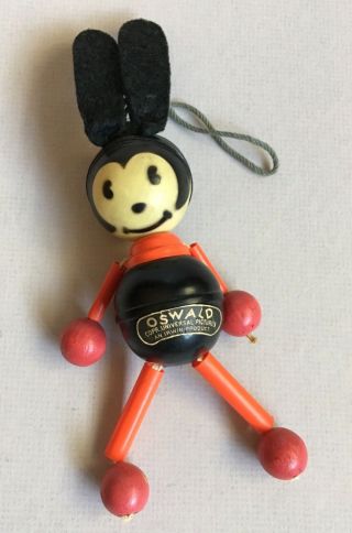 Oswald The Lucky Rabbit Celluloid Crib Toy Rattle Ca.  1930 Irwin Universal