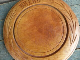 antique primitive 19thc breadboard wheat pattern w/ knife aafa 5