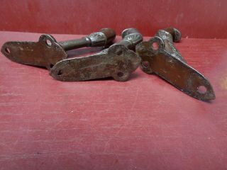 3 AUTHENTIC ANTIQUE W/FANCY CLIPS CAST IRON HANDRAIL SUPPORTS SHELF BRACKETS 01 5