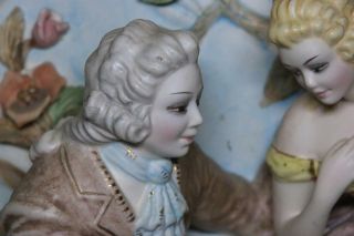 Pair 21x18x4 Antique Ornate 3D Victorian Capodimonte ITALY Plaster Wall Hanging 10