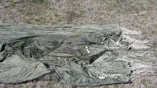 T - 10 Military 35 FT Diameter Nylon Parachute canopy With Lines and risers 3