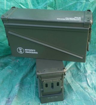(2) Large Us Military 40mm - Ba 30 Ammo Cans,