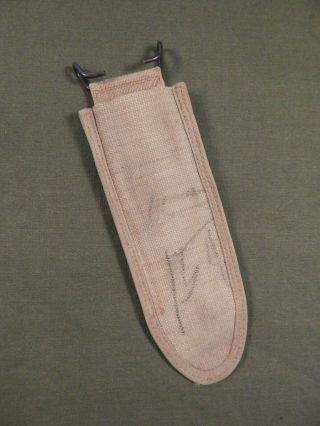 Wwi U.  S.  Army Wire Cutter Canvas Belt Pouch,  Khaki Colored,  Dated February,  1918