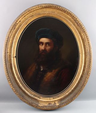 19thC Antique A.  MARANGONI Italian Portrait Oil Painting,  16thC Gentleman NR 2