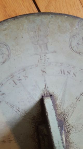 Extremely Rare 1787 G.  Adams Antique Sundial