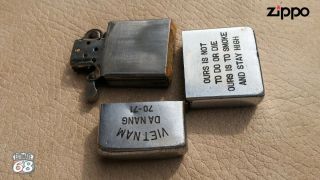 Vintage Zippo Petrol Lighter Vietnam War DA NANG 70 - 71 5