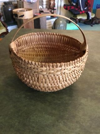 Vintage Appalachian Split Splint Oak Buttocks Basket Tight Weave