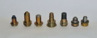 7 X Vintage Objective Lenses For Brass Microscope.