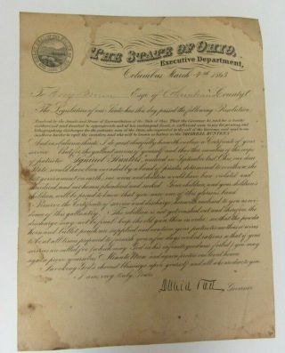 Ohio Civil War Document - The Squirrel Hunters - Columbiana County - 1863