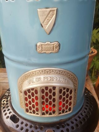 Vintage Valor Perfection 650R Paraffin Kerosene Heater & wick made in USA 5