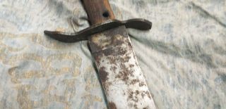 Large Confederate Civil War Bowie Knife - Overall 17 Inches