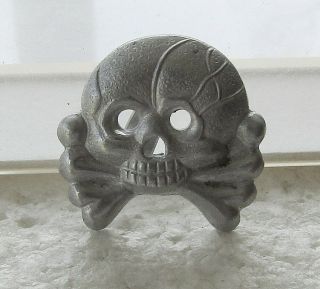 Wwii German Panzer Collar Tab Skull