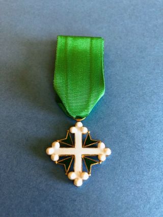 Wwi Italy Order Of St Maurice & St Lazarus Medal With & Old Ribbon