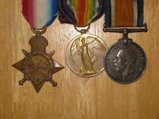 Ww1 British Group Medal 1914 - 1915 Star Trio Shipwright Merchant Fleet Auxiliary