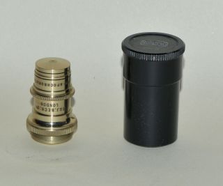 2mm Objective Lens In Can For Brass Microscope - R & J.  Beck