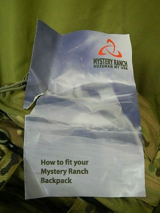 RARE OLD STOCK SASR SF Mystery Ranch MULTICAM Assault Pack MEDIUM Yoke 6