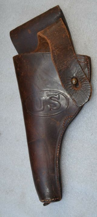 Wwi Us Army M1909 Leather Holster For Colt & S&w M1917 Revolver - G&k 1917 A.  G.