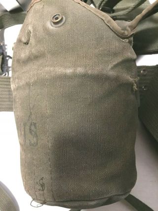 Vietnam Era M1956 Buttpack,  Canteen&Cover,  Suspenders (Belt,  GasMask Bag,  Bandolier) 3