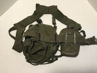 Vietnam Era M1956 Buttpack,  Canteen&Cover,  Suspenders (Belt,  GasMask Bag,  Bandolier) 7