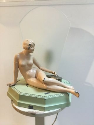 Art Deco Nude Lady Figure Lamp