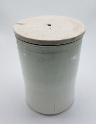Antique Thomas Edison Porcelain Primary Battery Cell With Lid