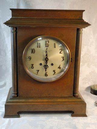 Chelsea Clock - Jaccard Jewelry Co.  1910 - 14 Solid Brass Case.  Boston,  Kansas City 2