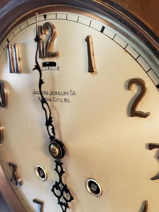 Chelsea Clock - Jaccard Jewelry Co.  1910 - 14 Solid Brass Case.  Boston,  Kansas City 4