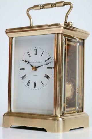 MATTHEW NORMAN SWISS CARRIAGE CLOCK Grande Corniche case STUNNING 11