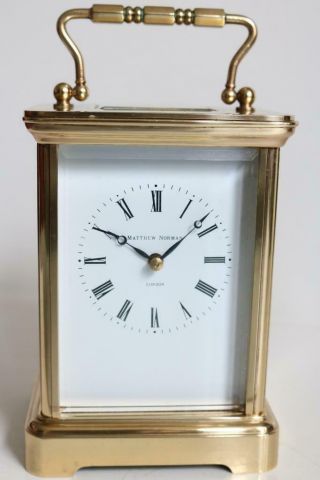 MATTHEW NORMAN SWISS CARRIAGE CLOCK Grande Corniche case STUNNING 2