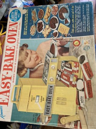 Vintage 1960’s Kenner Easy Bake Oven With Box And Accessories