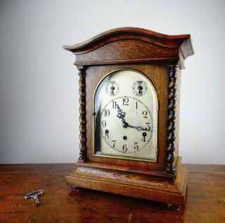 Antique Bracket Mantel Clock Westminster Chime Quarter Strike By Kienzle Germany