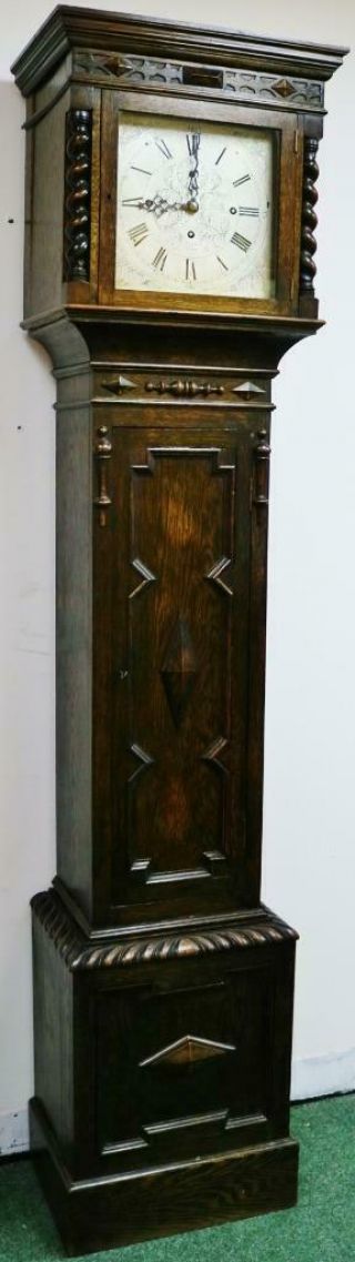 Antique English Maple Of London 8Day 3 Weight Musical Longcase Grandfather Clock 3