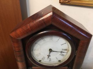 Antique Ansonia Brass & Copper Sharp Gothic Shelf Or Mantle Clock 2