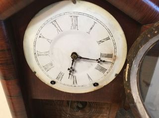 Antique Ansonia Brass & Copper Sharp Gothic Shelf Or Mantle Clock 6