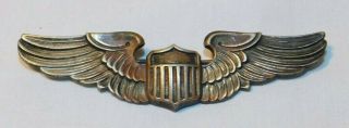 Rare World War Ii Military Pilots Crew Member Wings Pinback Pin