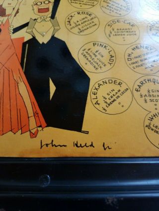 JOHN HELD JR JAZZ AGE COCKTAIL RECIPE TRAY ART DECO 6