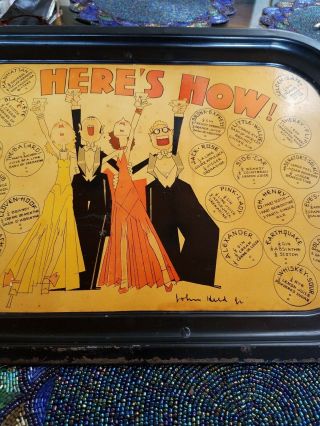 JOHN HELD JR JAZZ AGE COCKTAIL RECIPE TRAY ART DECO 7