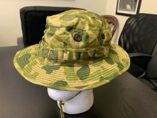 Vietnam Era - U.  S.  Army Style Boonie Hat,  Parachute Fabric Sz.  7 1/2,  Rare
