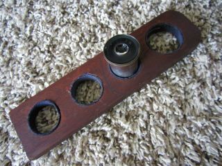 Antique Brass Spencer Lens Co Microscope,  Wood Case Box Scientific Instrument 8